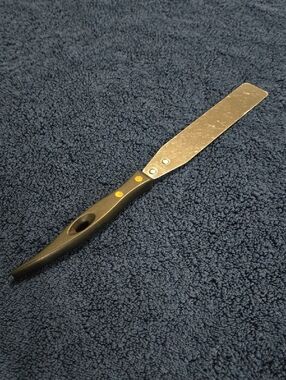 Vintage MCM Stanley Spreader Stainless Steel Spatula Utensil Black Rivit Handle